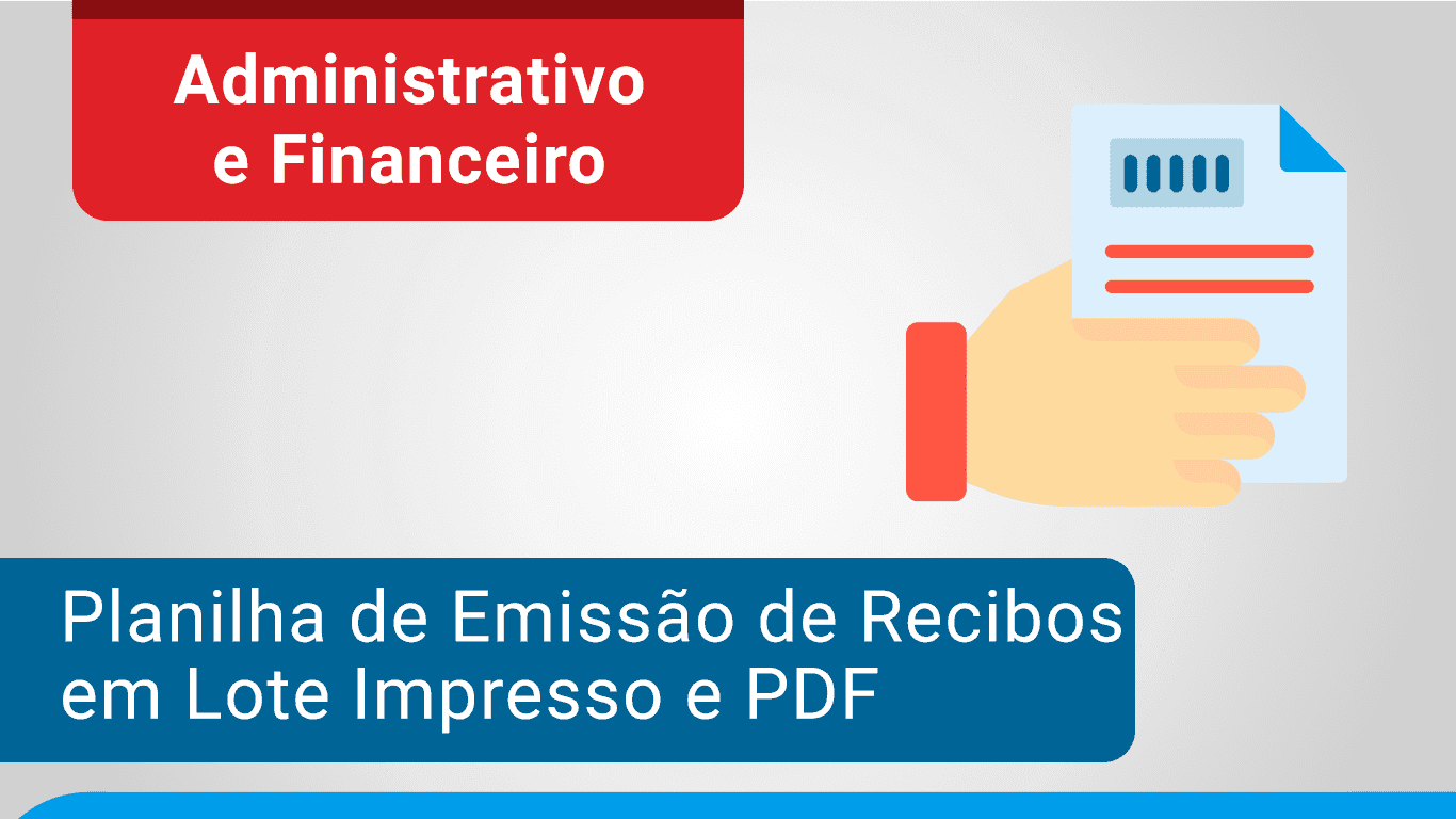 Planilha de Recibos Excel em Lote