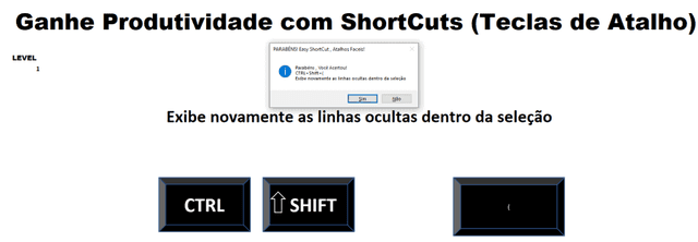 Jogo Treinamento Atalhos do Excel 2