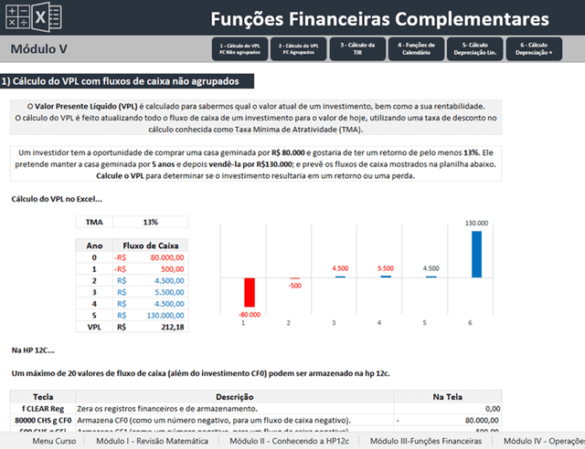 curso excel financeiro e hp12c 3