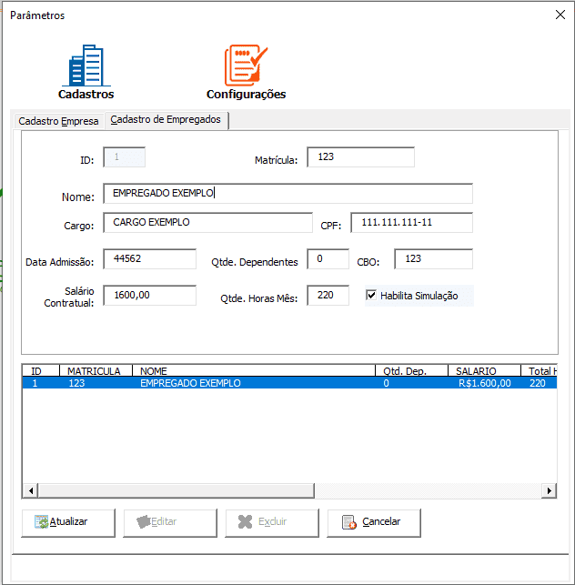 Planilha de cálculo de salário Excel 1