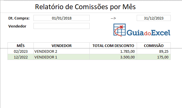 Planilha de orçamentos e pedidos Excel 6
