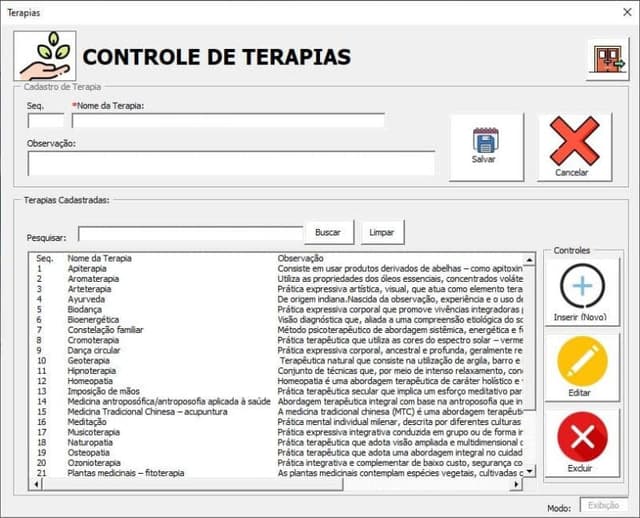 Sistema Iridologia Excel 6