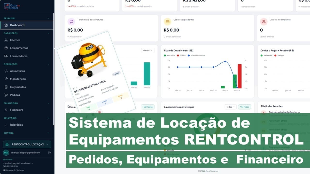 Veja o sistema RentControl em ação
