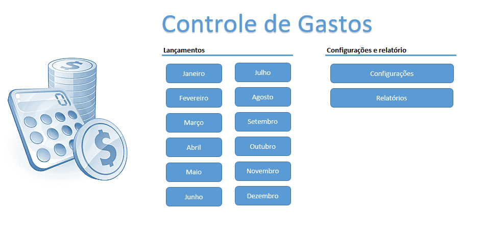 Planilha de gastos Excel - Controle de gastos pessoais 2