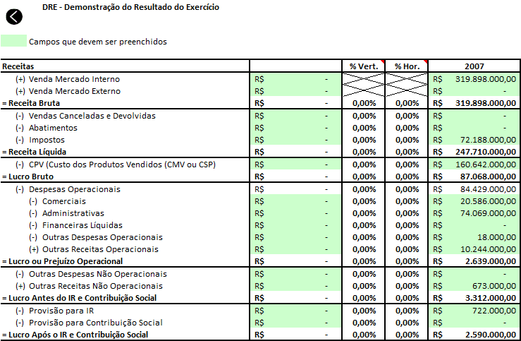 Planilha de Análise de Balanço - Excel 4