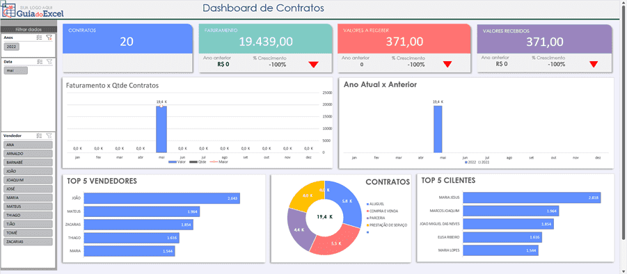 Planilha de Controle de Contratos Excel 4