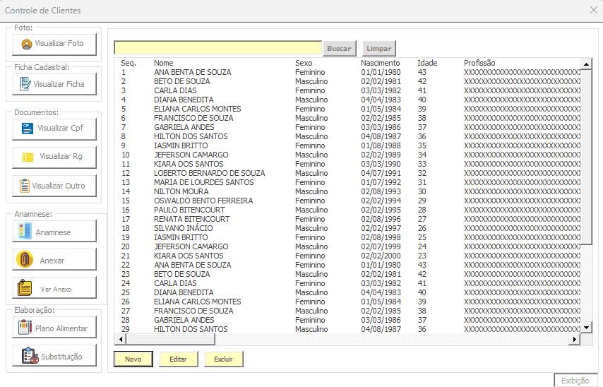 Planilha de Plano Alimentar Excel 3
