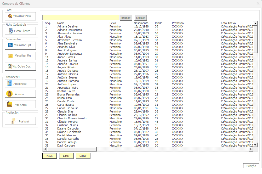 Planilha de Avaliação Postural Excel 4