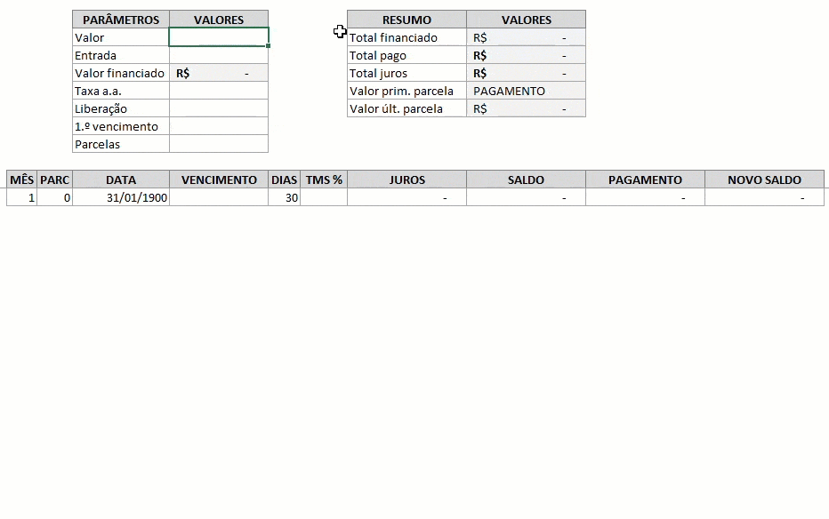 Planilha PRONAMPE Excel 2