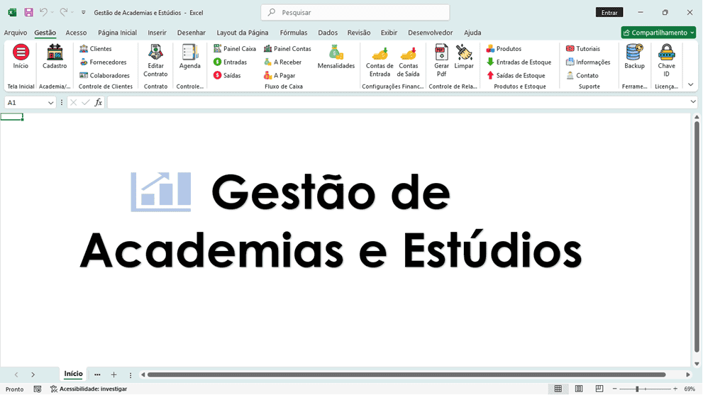 Planilha de Gestão de Academia e Estúdios 2