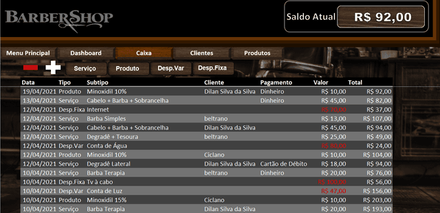 Planilha de controle de barbearia 4