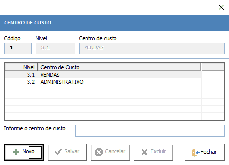 Sistema de contas a pagar e a receber com fluxo de caixa 3 centro de custos