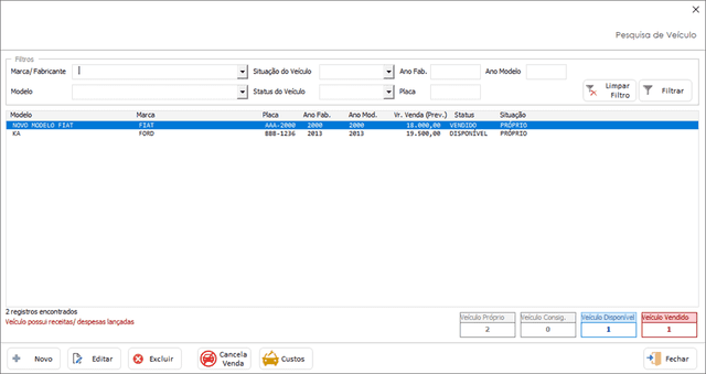 Planilha de revenda de veículos Excel 7
