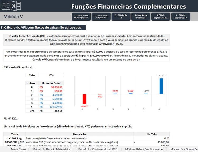 curso excel financeiro e hp12c 3