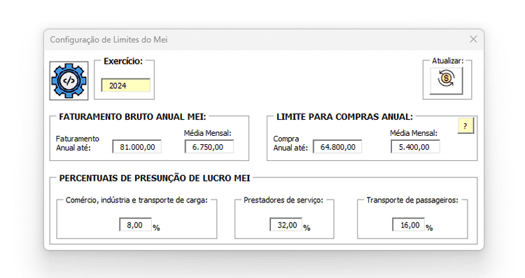Planilha de limite MEI