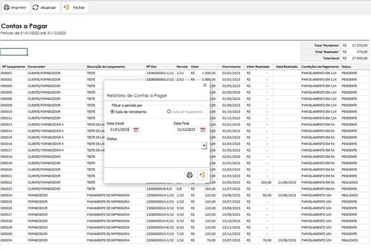 Planilha Contas a Pagar e Receber com Banco de Dados 9