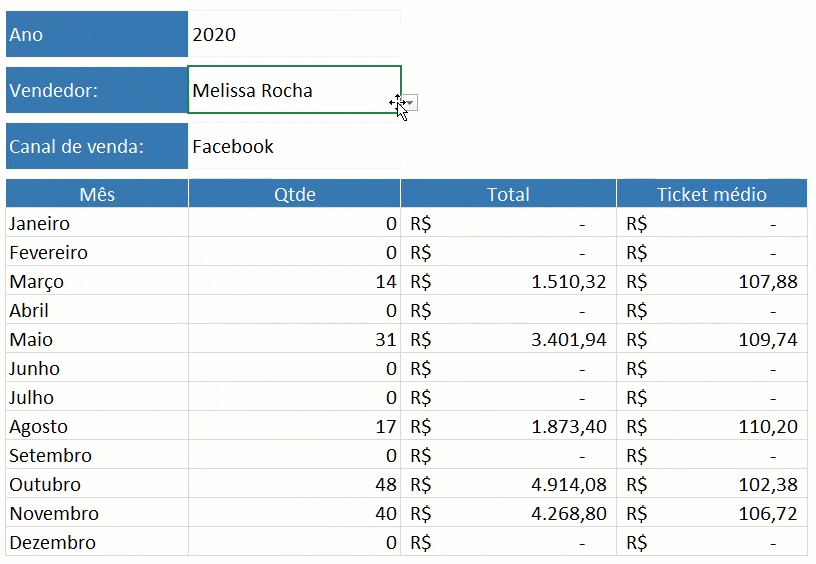 Curso Excel Matrizes Dinâmicas 2
