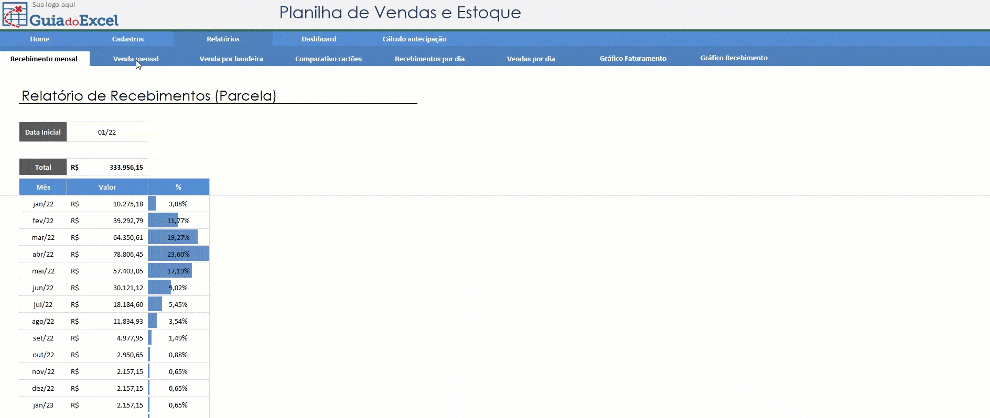 Planilha de conciliacao de cartoes Excel 3