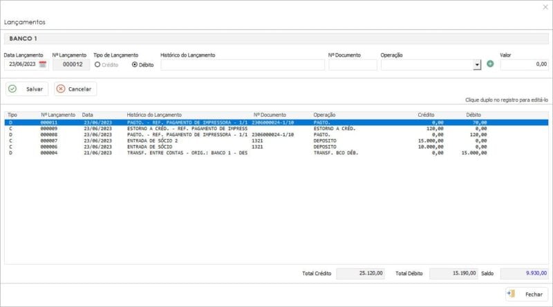 Planilha Contas a Pagar e Receber com Banco de Dados 6