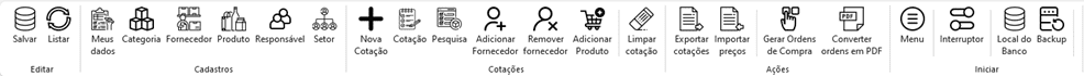 Planilha de Cotação de Preços com Banco de Dados Excel 1