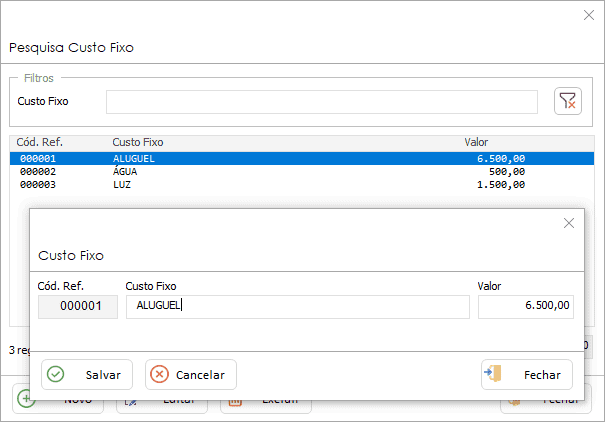 Planilha de formação de preço de serviços Excel com BD 2