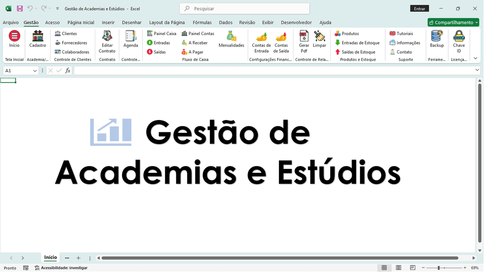 planilha de academias e estudios excel