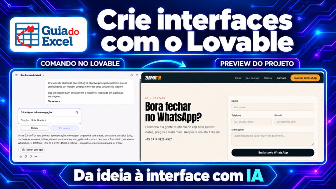 Criar interfaces com lovable saas
