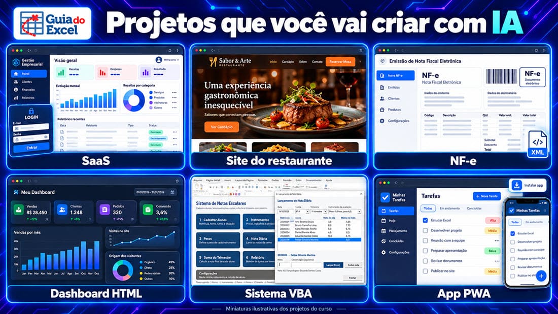 seis projetos de sistemas