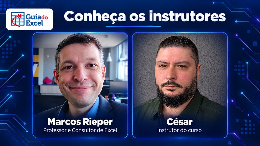 instrutores do curso de ia para negócios Guia do Excel