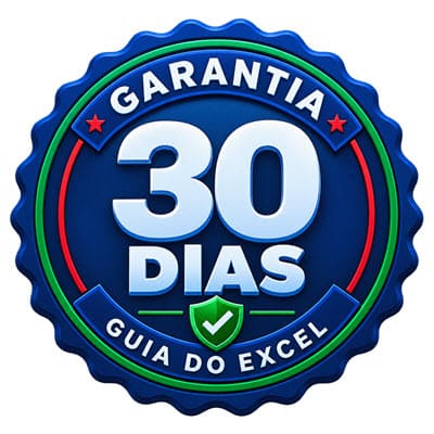 selo 30 dias de garantia curso guia do excel