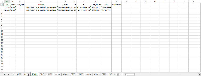 Planilha Excel SPED Contribuições PIS COFINS
