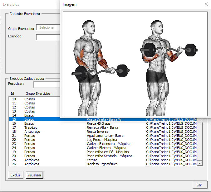 Planilha de Personal Trainer