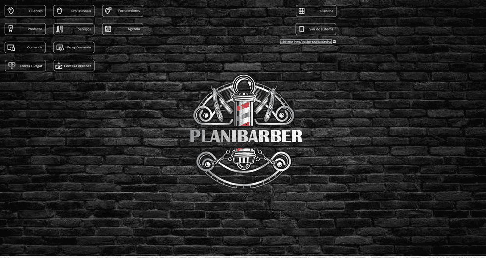 Planilha de Barbearia Excel 1