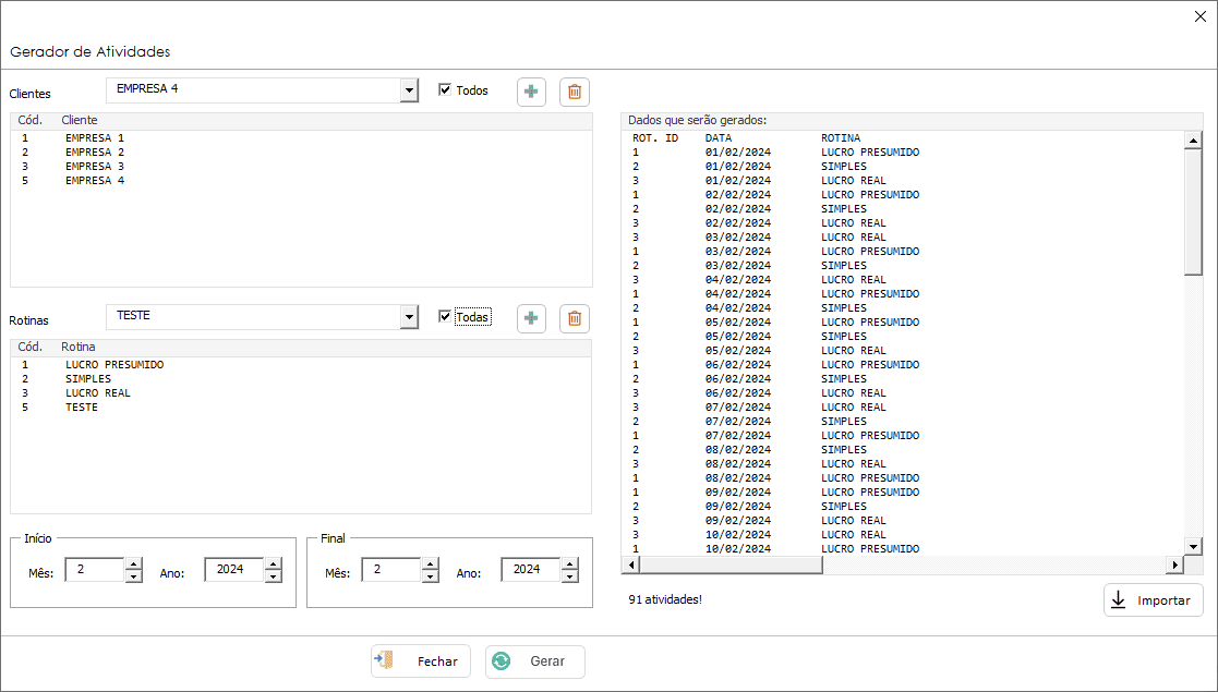 Planilha de controle de tarefas com dashboard Excel 14