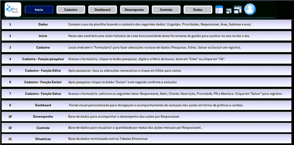 Planilha de Plano de Ação Excel 1